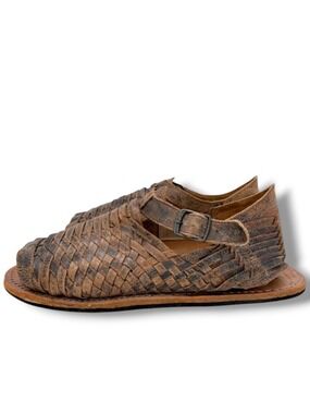 Bed Stu El Padre Teak Lux Woven Leather Huarache Sandals Mens 9 Rare